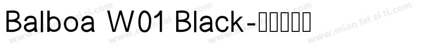 Balboa W01 Black字体转换